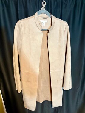 H&M Women’s Faux Suede Trench Coat - Blush